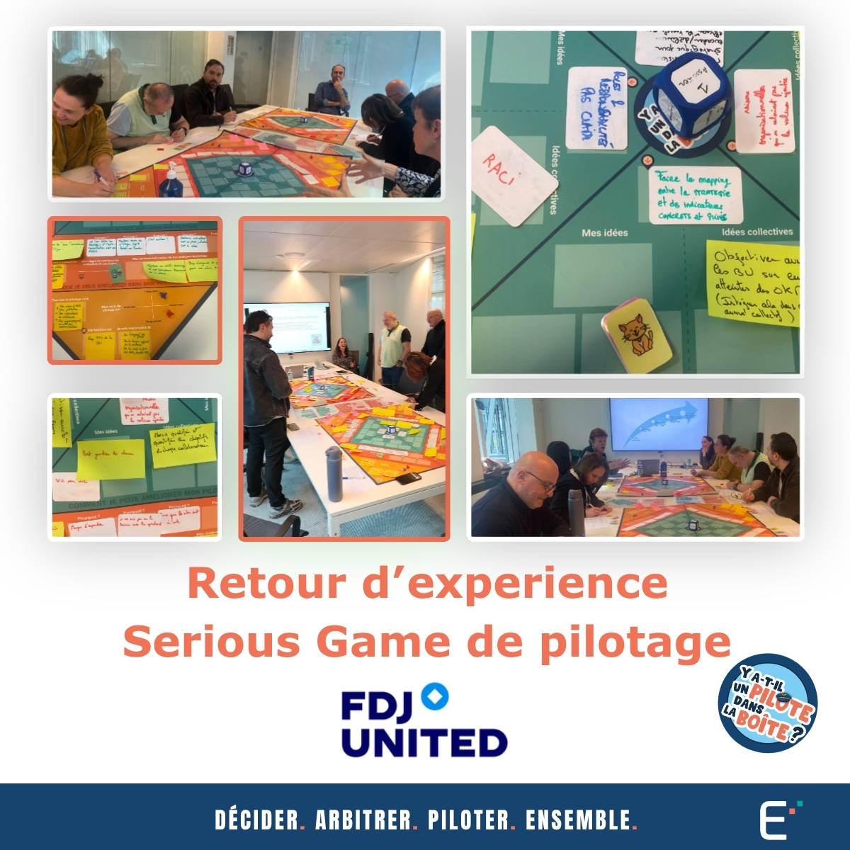 Retour d’expérience du Serious Game de pilotage chez FDJ United